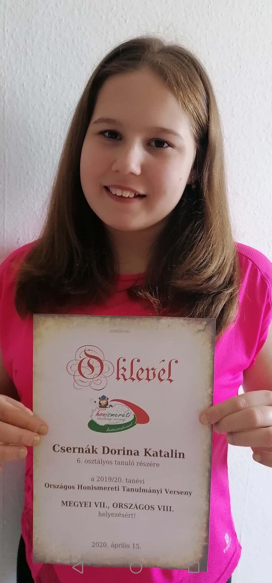 Csernák Dorina Katalin versenyző fotója
